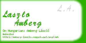 laszlo amberg business card